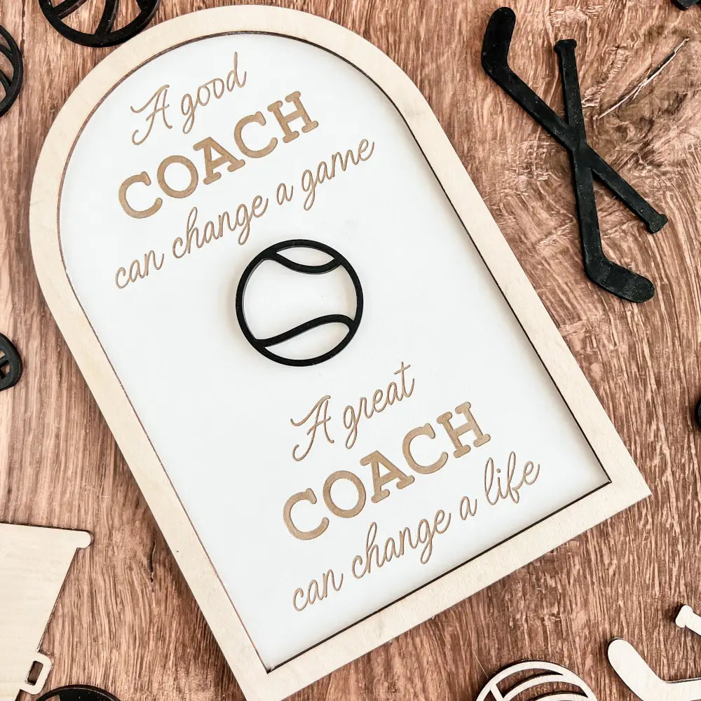 Coach plaque gift - any sport - Physical Product