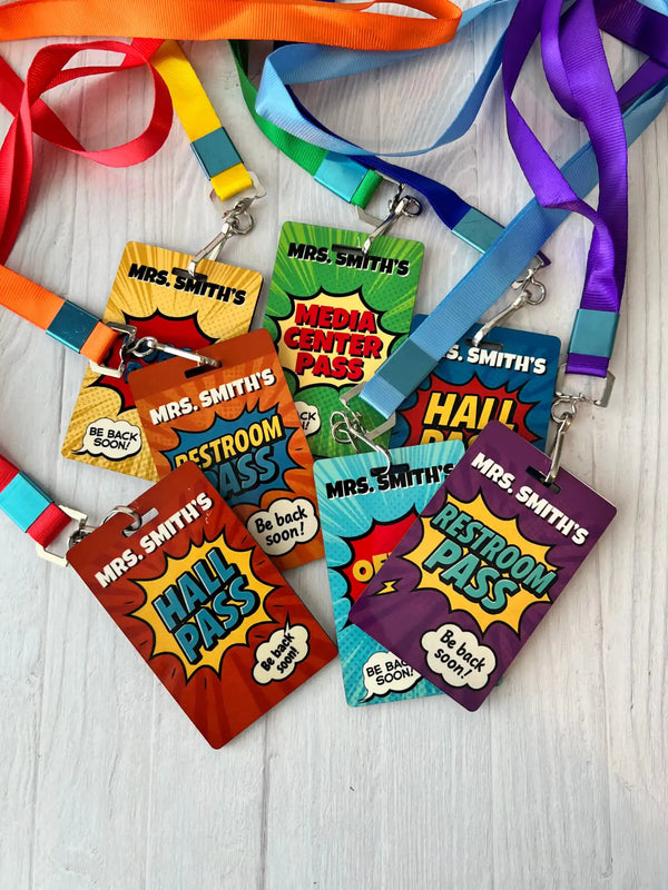 Personalized Teacher Hall Passes - Physical Product