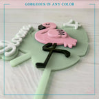 Flamingo cake topper SVG File - Digital File