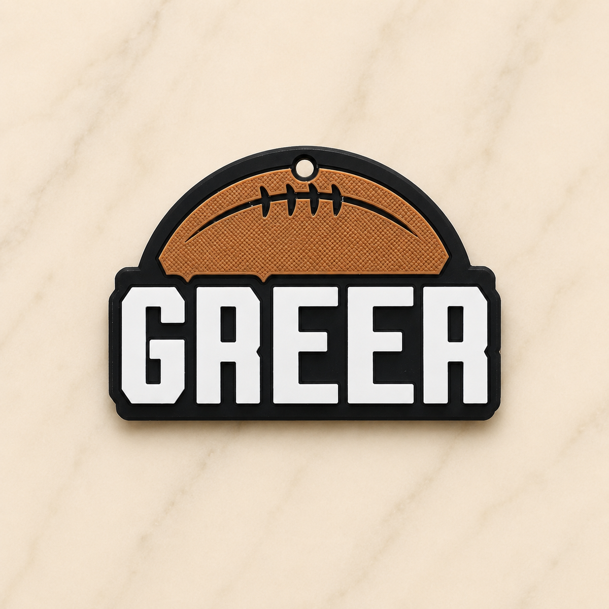 Football Personalized Name Bag Tag