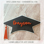 Graduation Cap Door Hanger SVG - Digital File
