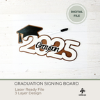 Graduation Signing Board Editable Laser File