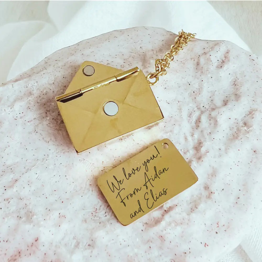 Hidden Message Envelope Necklace – Secretly Sentimental - Physical Product