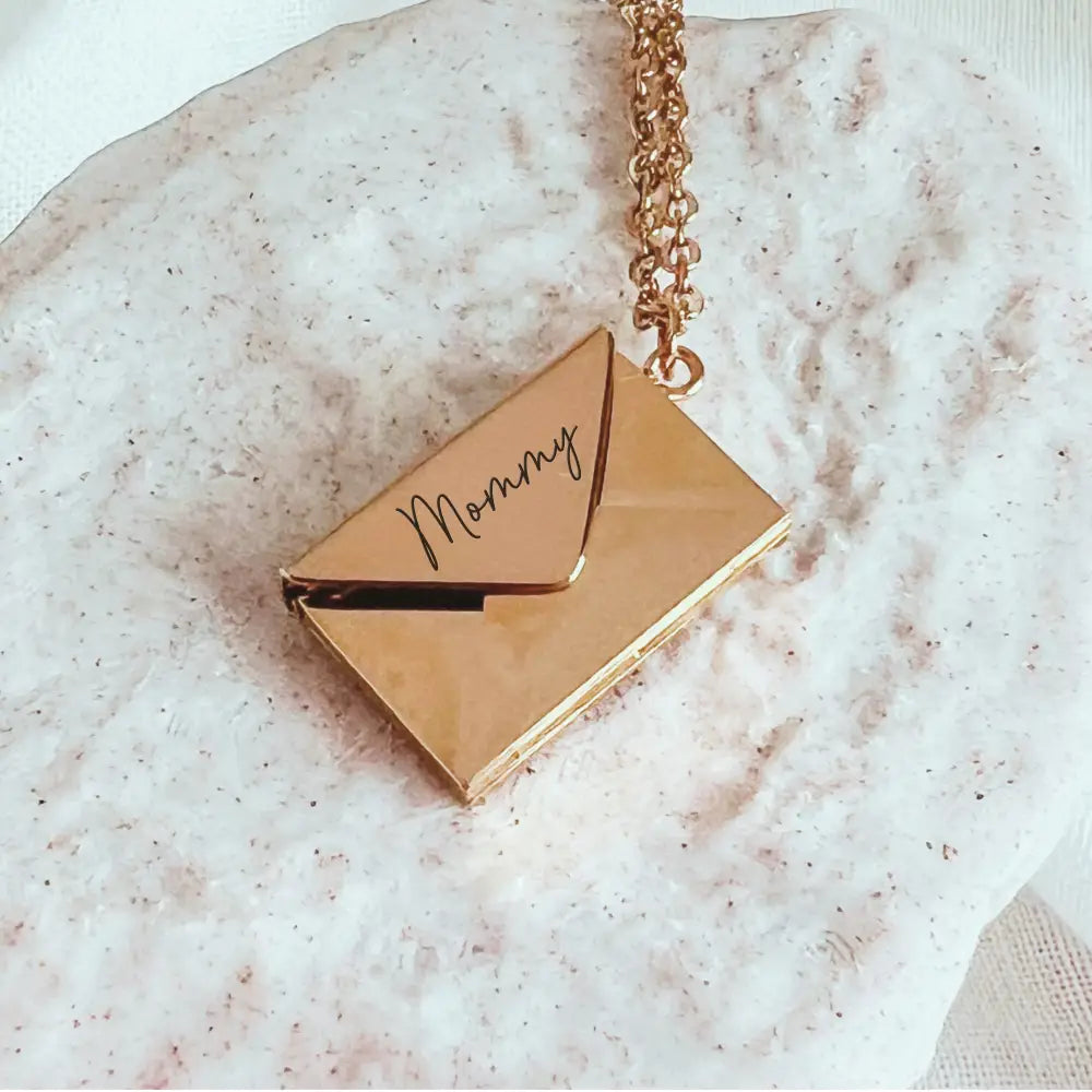 Hidden Message Envelope Necklace – Secretly Sentimental - Physical Product