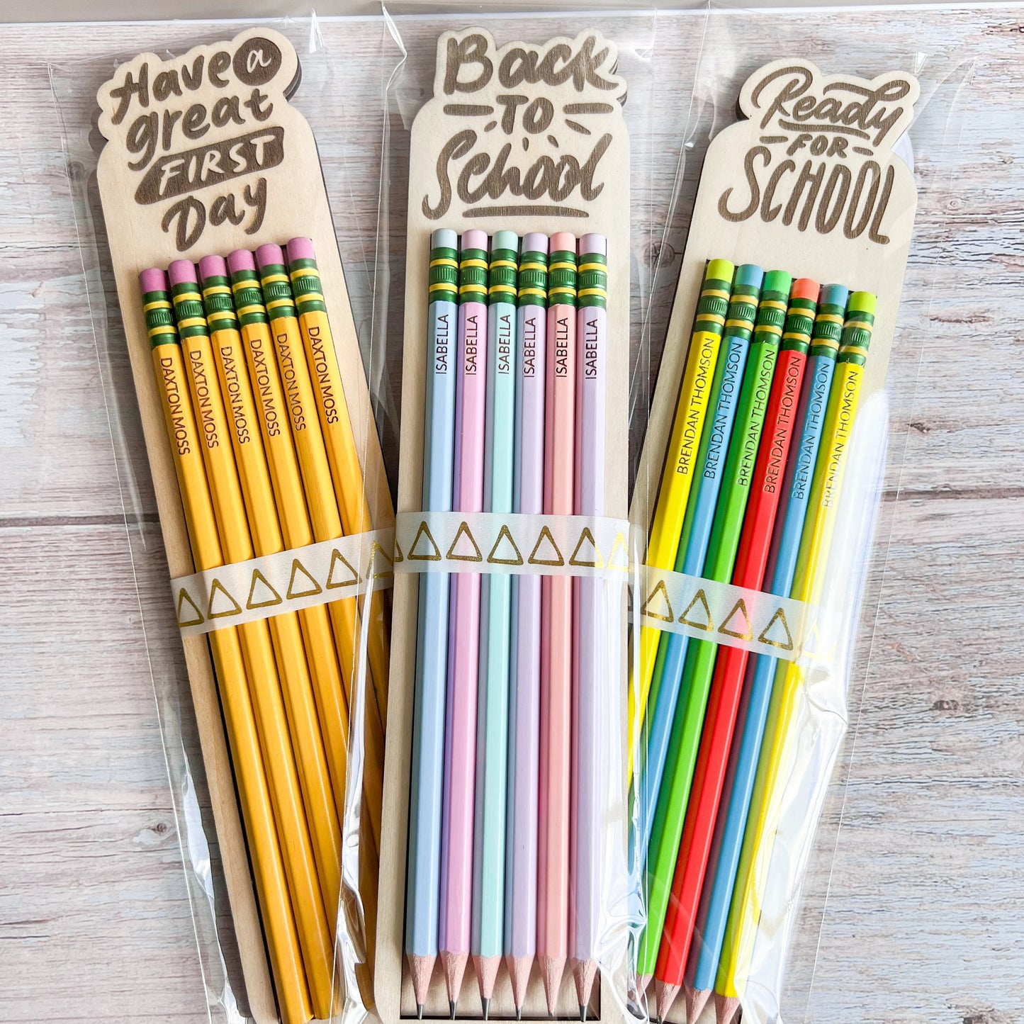Personalized engraved pencils