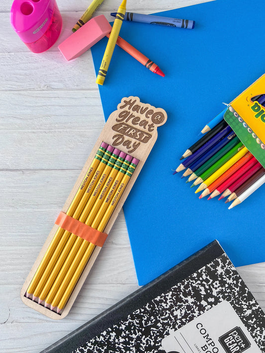 Personalized engraved pencils