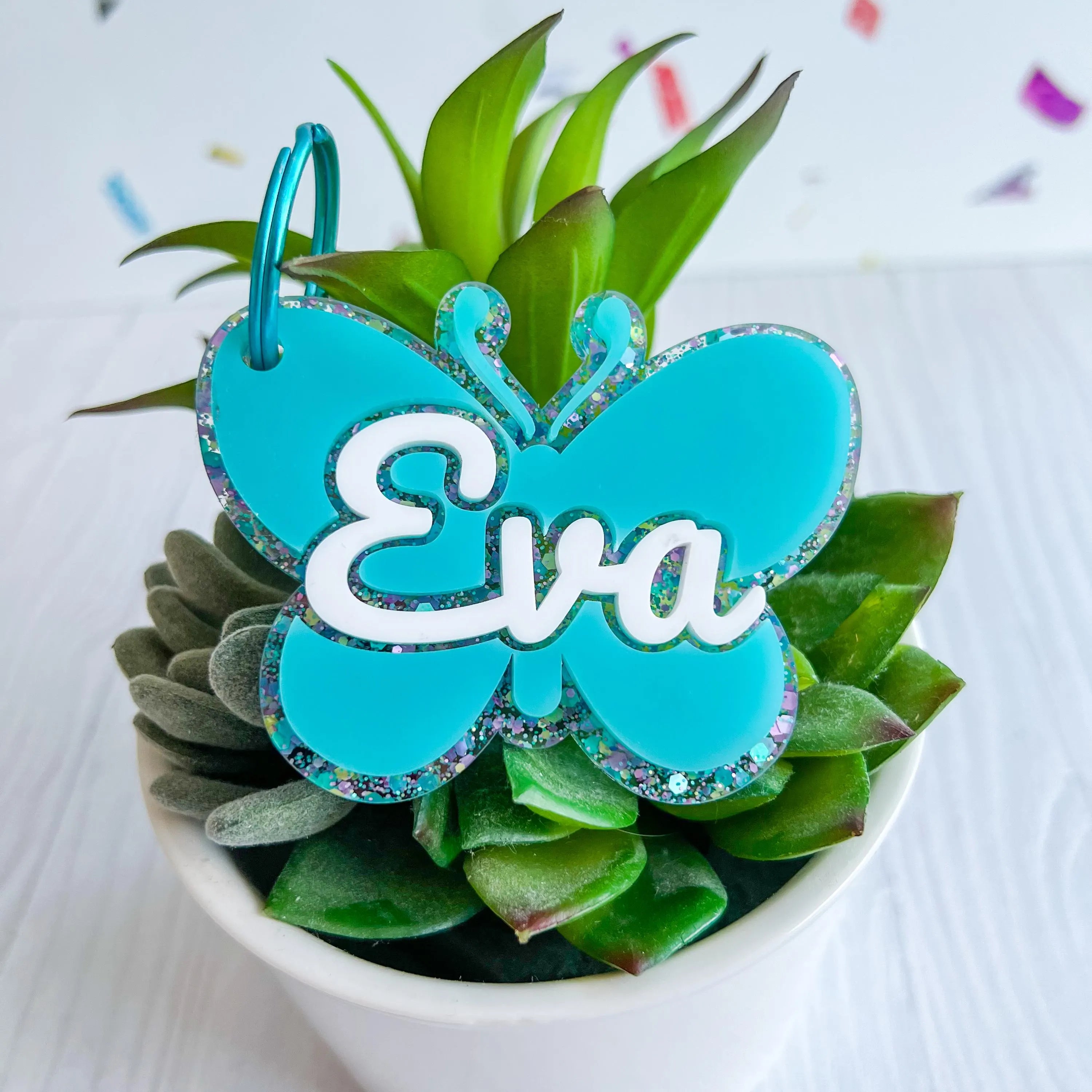Personalized Butterfly Bag Tag