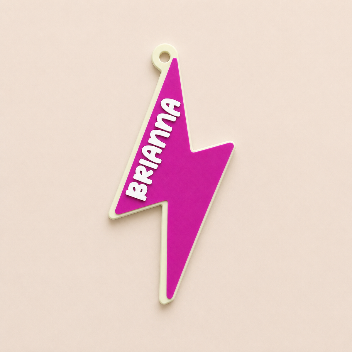 Lightning Bolt Personalized Name Bag Tag