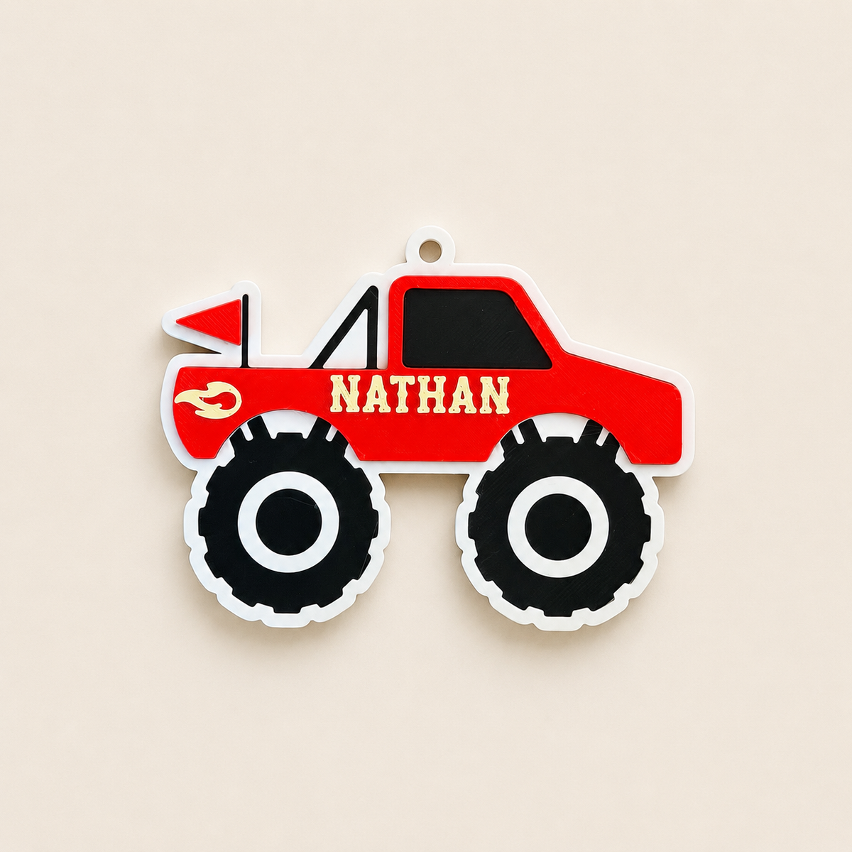 Monster Truck Personalized Name Bag Tag