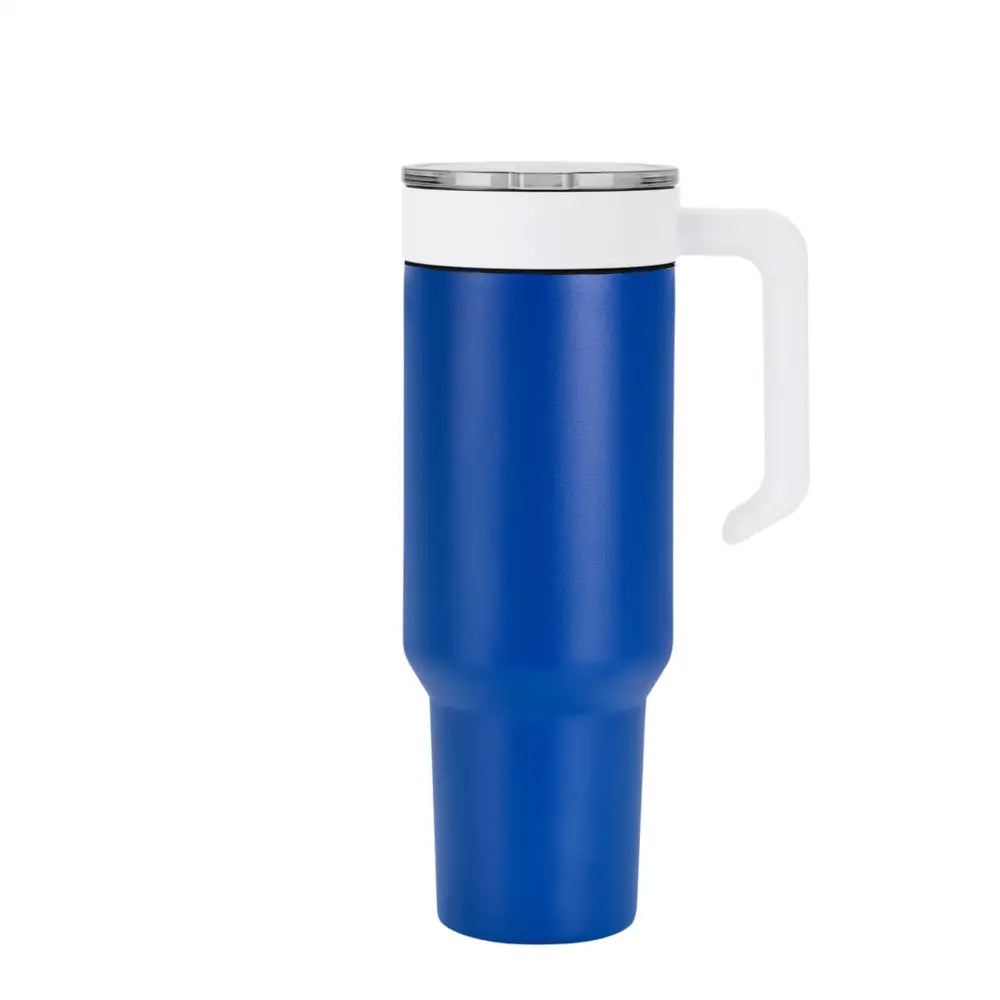 Personalized Coach Tumbler – 40 oz Stainless Steel with Sport Icon - Blue / White - Physical Product