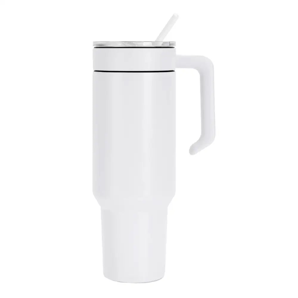 Personalized Coach Tumbler – 40 oz Stainless Steel with Sport Icon - White / White - Physical Product