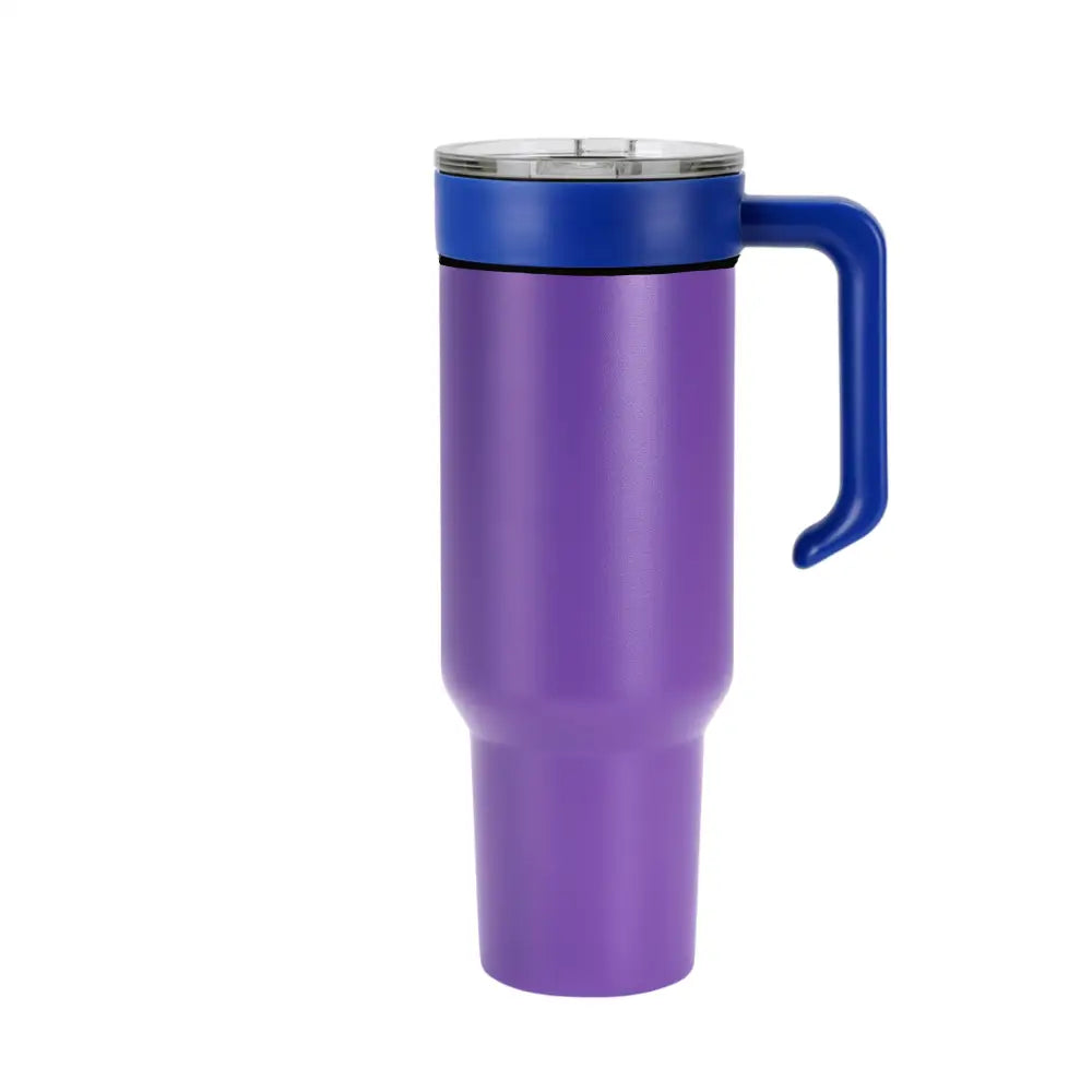 Personalized Coach Tumbler – 40 oz Stainless Steel with Sport Icon - Purple / Blue - Physical Product
