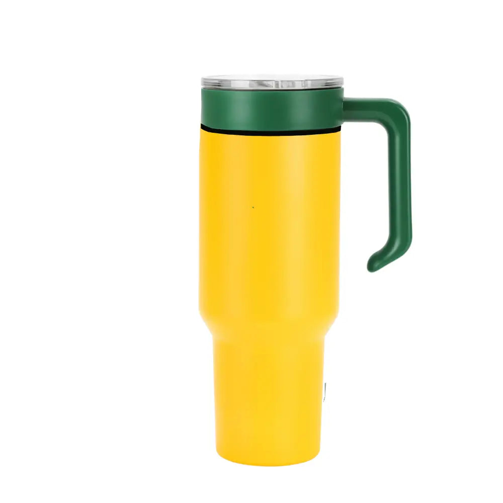 Personalized Coach Tumbler – 40 oz Stainless Steel with Sport Icon - Yellow / Green - Physical Product