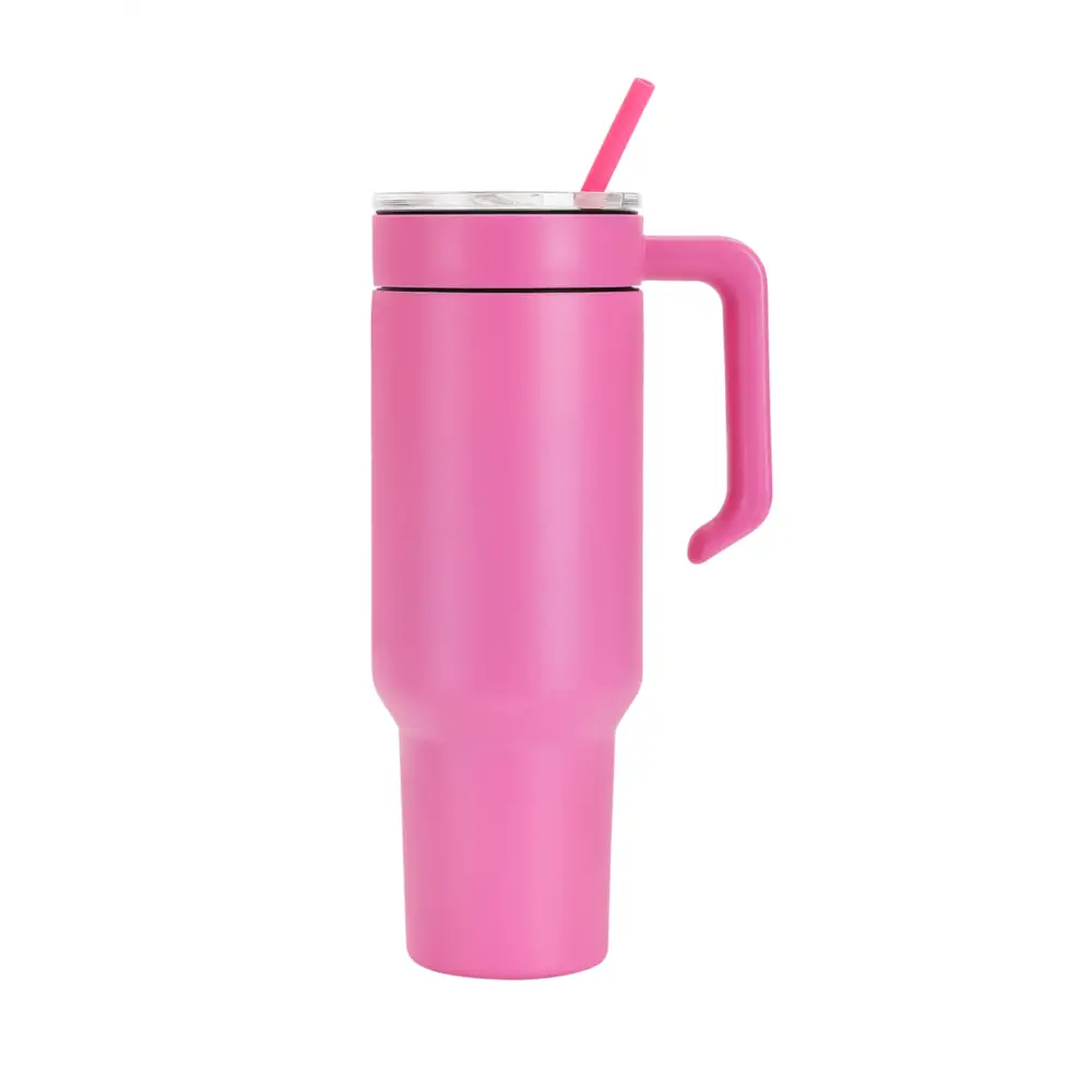 Personalized Coach Tumbler – 40 oz Stainless Steel with Sport Icon - Pink / Pink - Physical Product