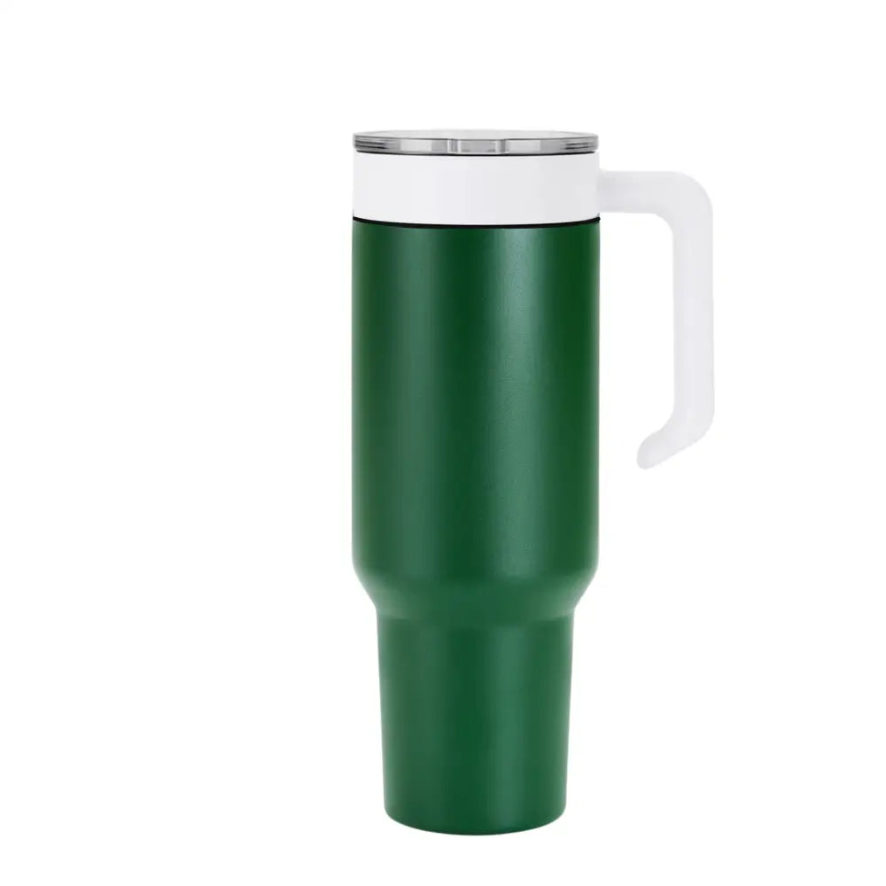 Personalized Coach Tumbler – 40 oz Stainless Steel with Sport Icon - Green / White - Physical Product