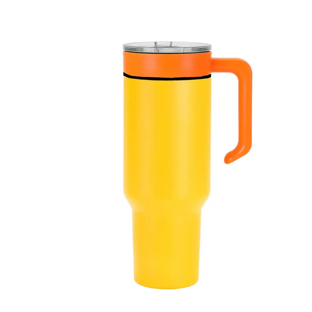 Personalized Coach Tumbler – 40 oz Stainless Steel with Sport Icon - Yellow / Orange - Physical Product