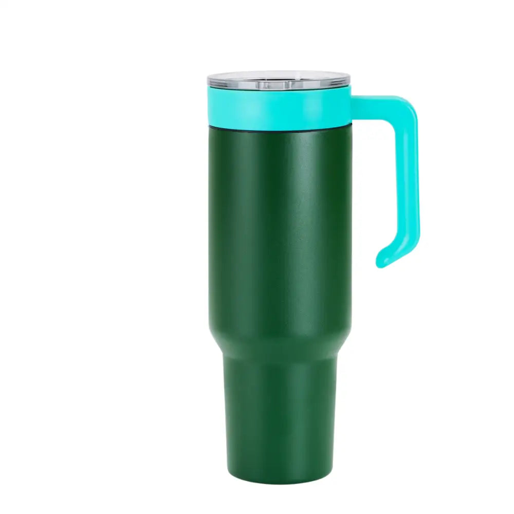 Personalized Coach Tumbler – 40 oz Stainless Steel with Sport Icon - Green / Teal - Physical Product