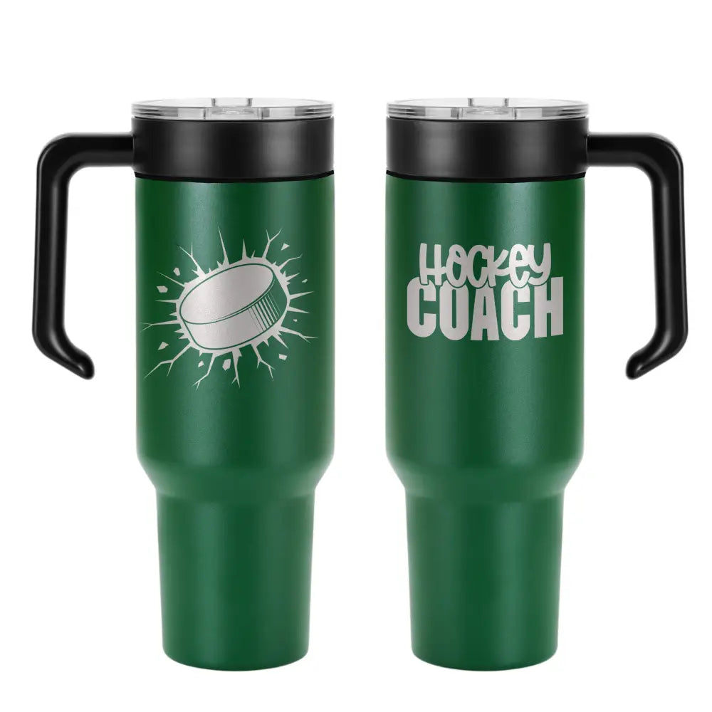Personalized Coach Tumbler – 40 oz Stainless Steel with Sport Icon - Physical Product
