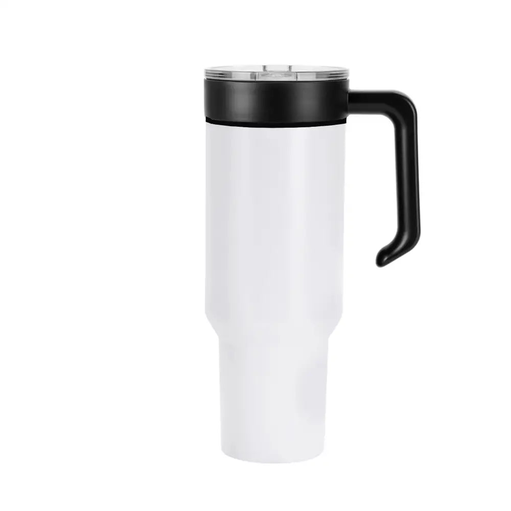 Personalized Coach Tumbler – 40 oz Stainless Steel with Sport Icon - White / Black - Physical Product