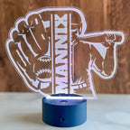 Personalized Color-Changing LED Sports Light - Baseball / Black / Male - Physical Product
