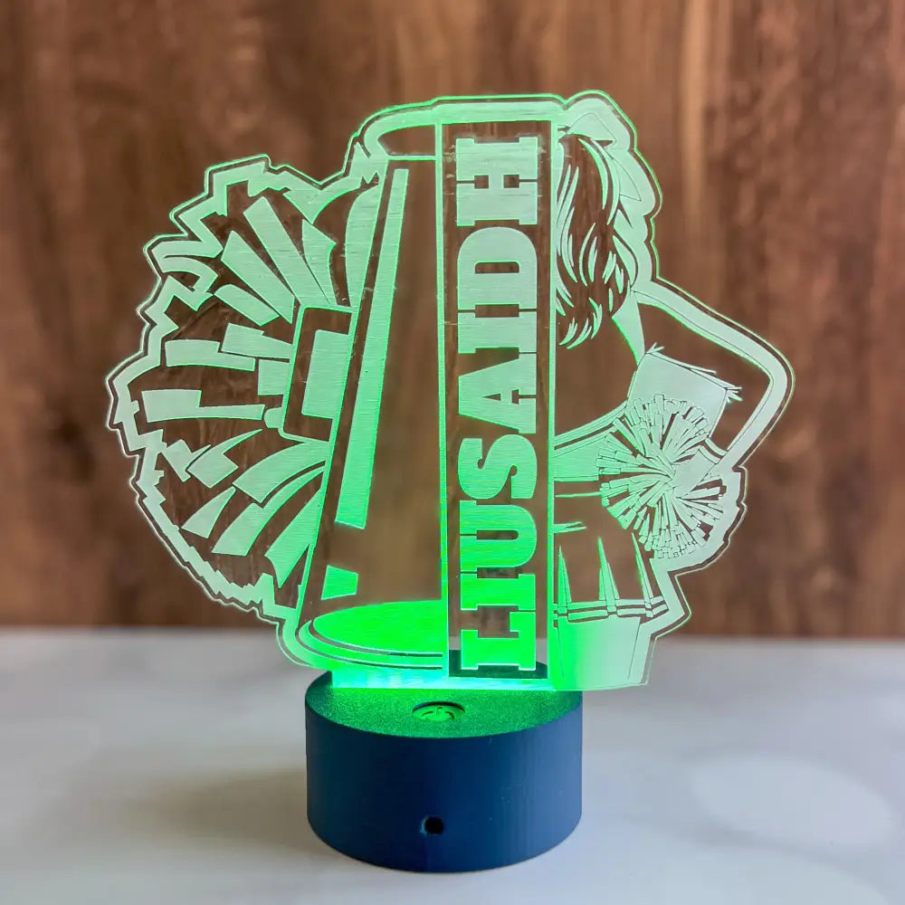 Personalized Color-Changing LED Sports Light - Cheer / Black / Male - Physical Product