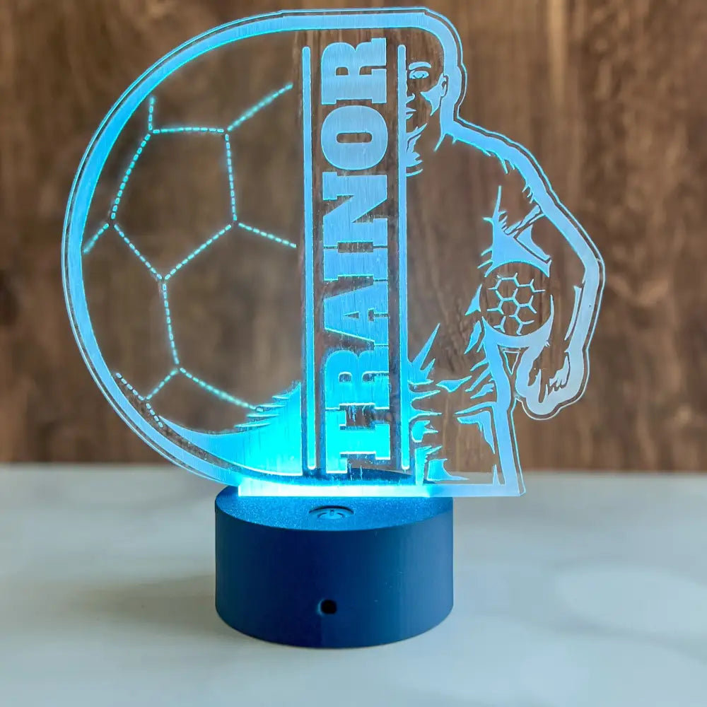 Personalized Color-Changing LED Sports Light - Soccer / Black / Male - Physical Product