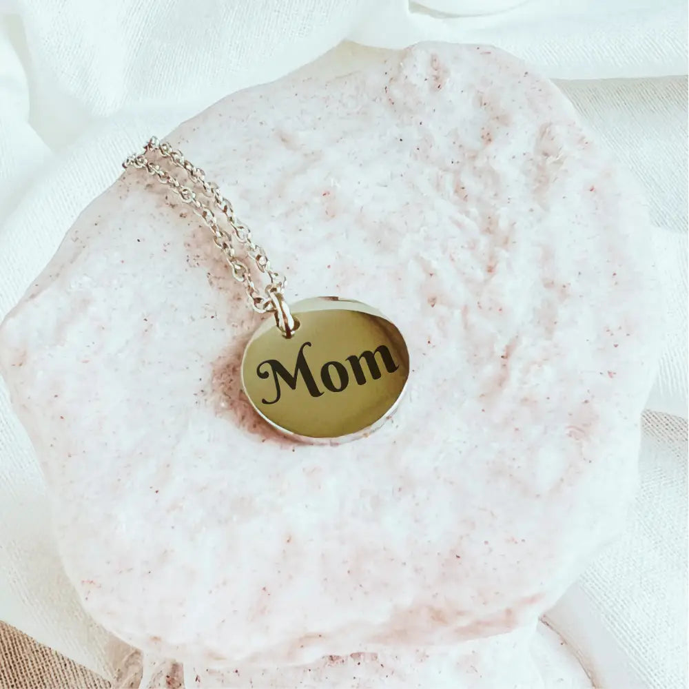 Personalized Disc Necklace – Elegant Simplicity - Physical Product