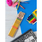 Engraved school pencils for children in gift packaging