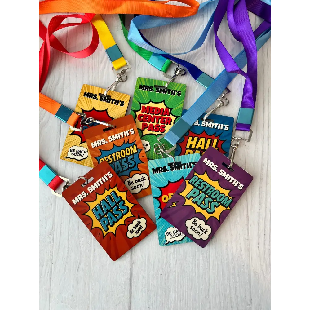 Personalized Teacher Hall Passes - Physical Product