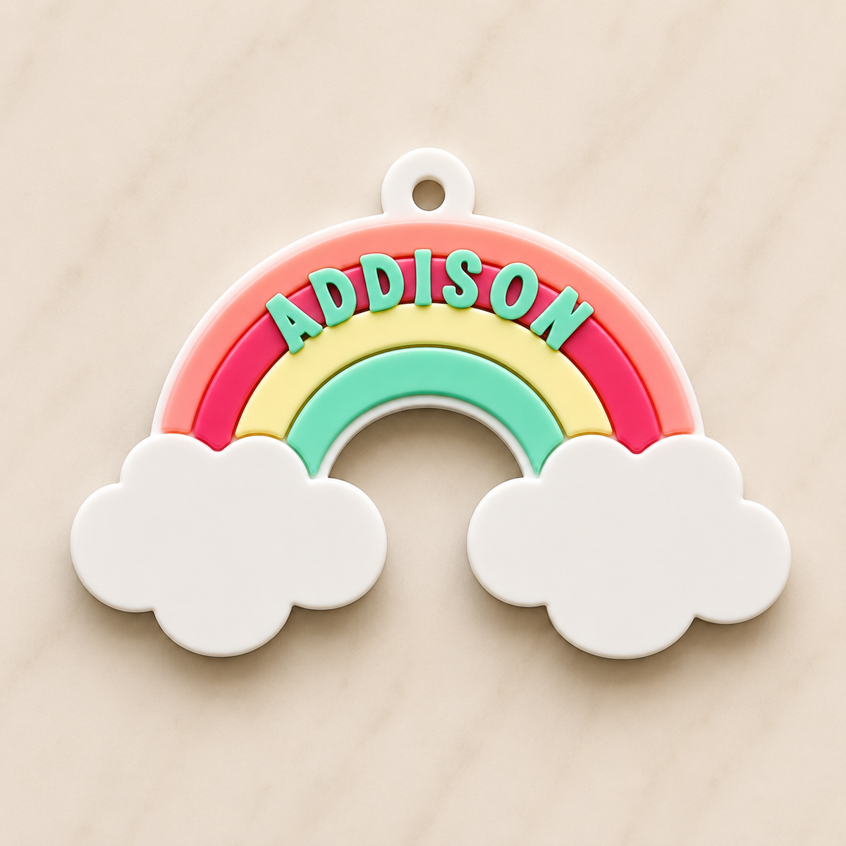 Rainbow Personalized Name Bag Tag