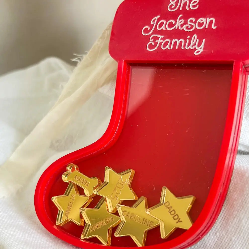 Reflection Collection - Family Christmas Ornament - Stocking - Physical Product