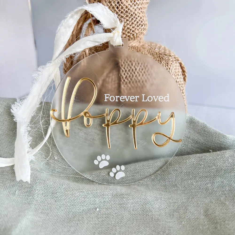 Reflection Collection - Pet Memorial Christmas Ornament - Physical Product