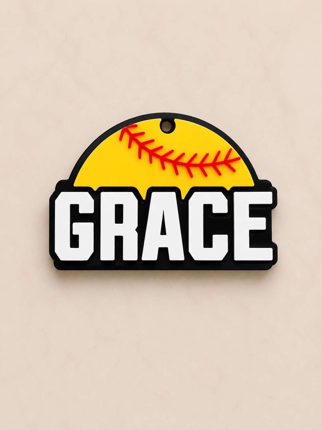 Softball Personalized Name Bag Tag