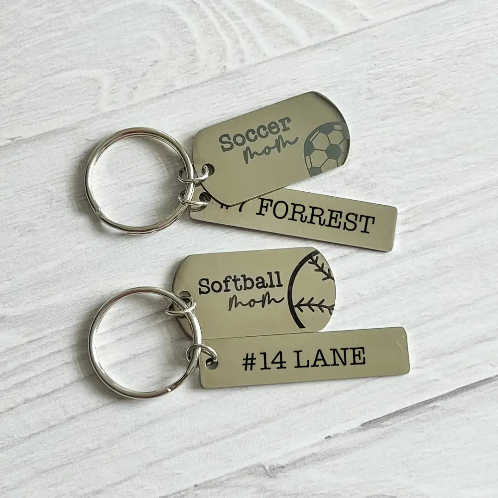 Sports Mom Keychain - Physical Product