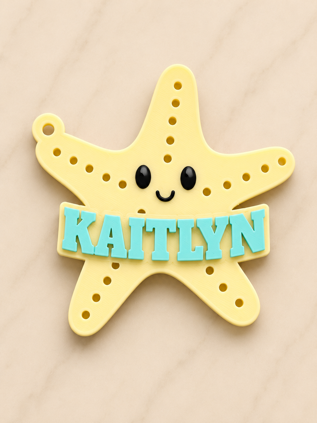 Starfish Personalized Name Bag Tag