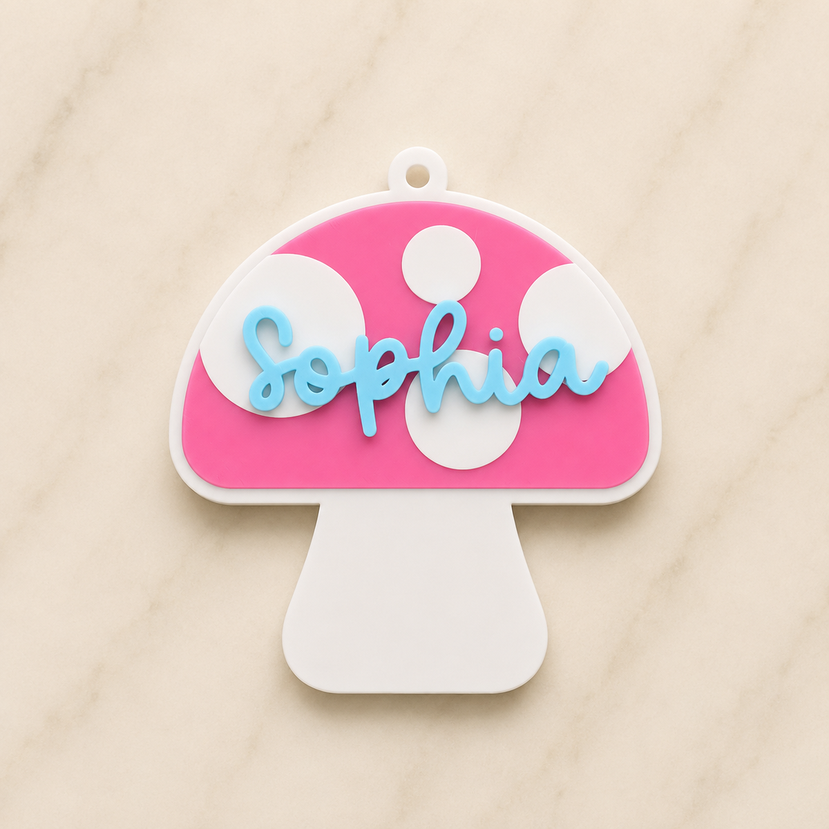Toadstool Personalized Name Bag Tag