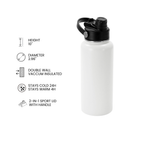 Custom school spirit water bottle — personalized with school mascot and colors